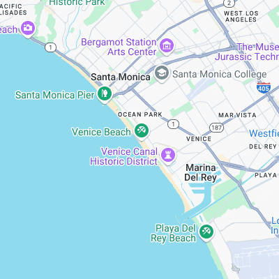 Rose Avenue surf map