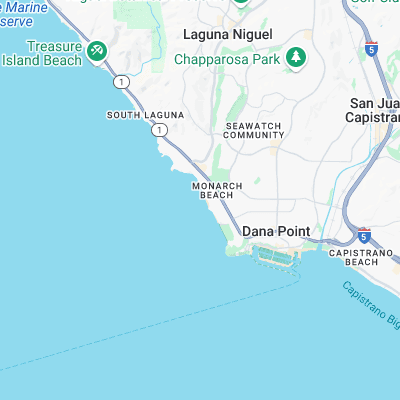 Salt Creek - Middles surf map