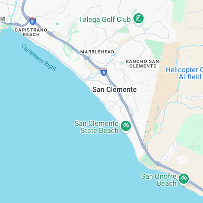 San Clemente Pier surf map