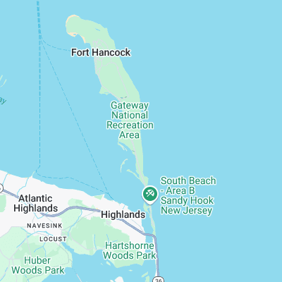 Sandy Hook surf map