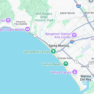 Santa Monica Jetties surf map