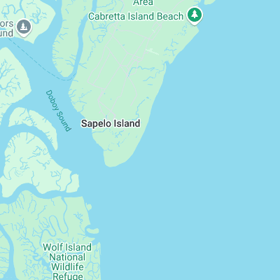 Sapelo Island surf map