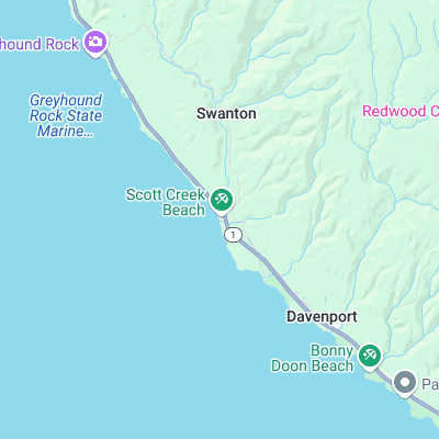 Scott Creek surf map