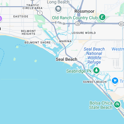 Seal Beach Pier surf map