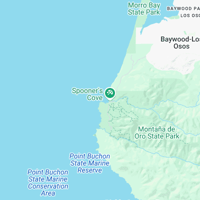 Spooners Cove surf map