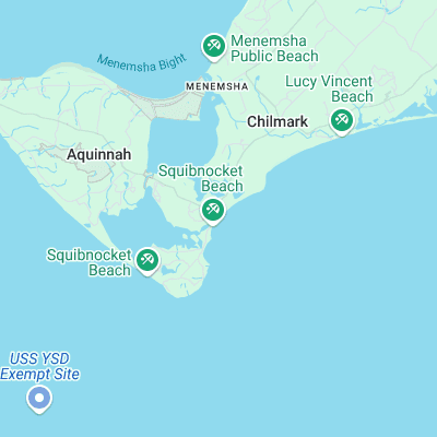 Squibnocket Beach surf map