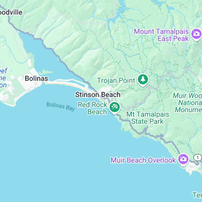 Stinson Beach surf map