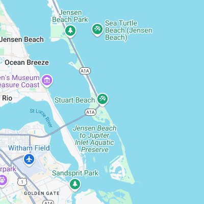 Stuart Public Beach surf map