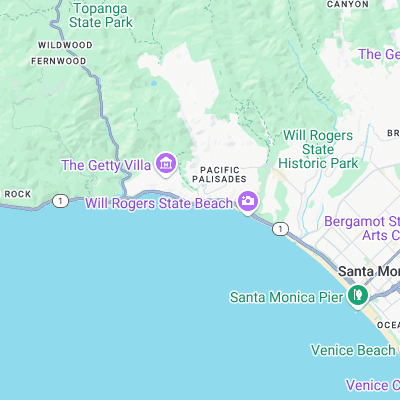 Sunset surf map