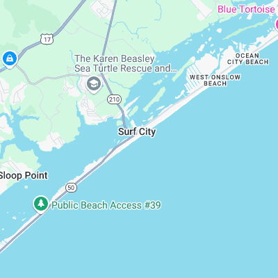 Surf City Pier surf map