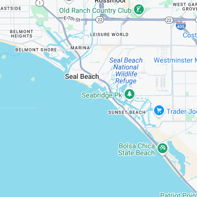 Surfside Jetty surf map