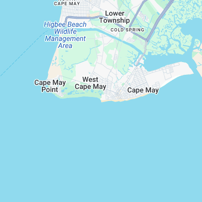 The Cove, Cape May surf map