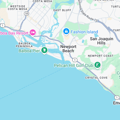 The Wedge surf map