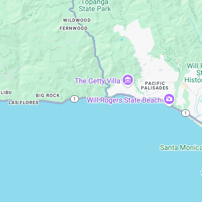 Topanga Point surf map