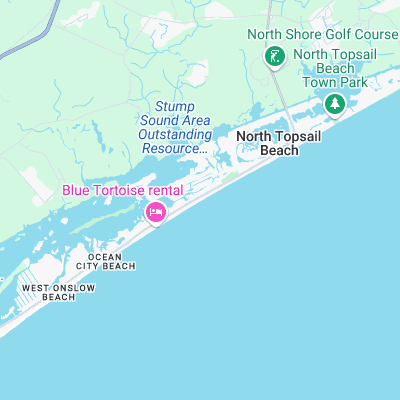 Topsail Beach surf map