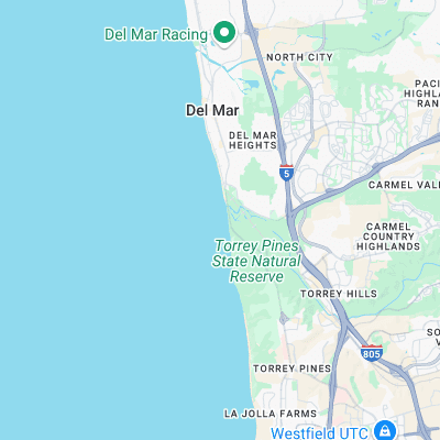 Torrey Pines State Beach surf map