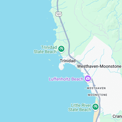 Trinidad State Beach surf map