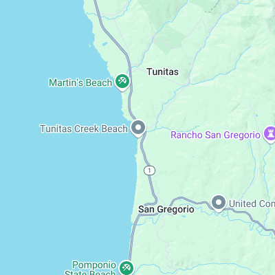 Tunitas Creek surf map