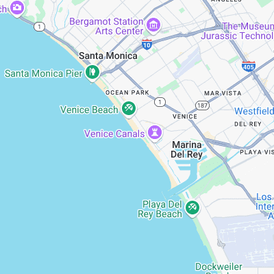 Venice Breakwater surf map