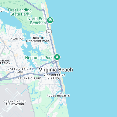 Virginia Beach surf map