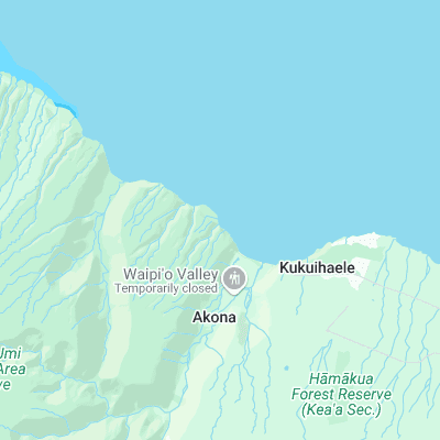 Waipio Valley surf map