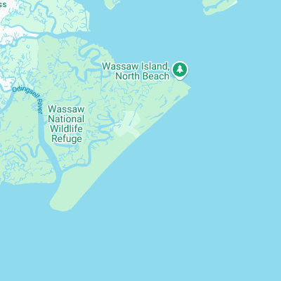 Wassaw Island surf map