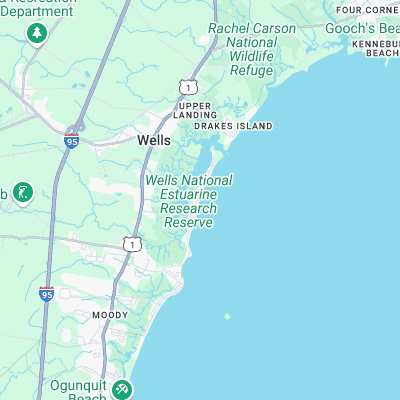 Wells Beach surf map