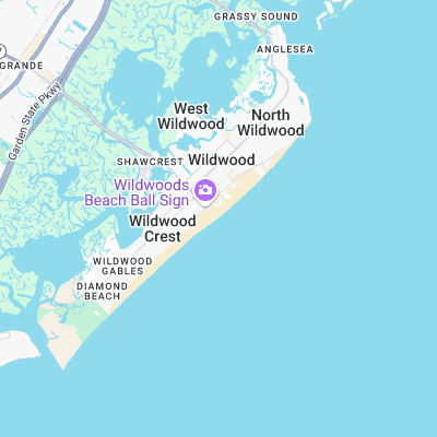 Wildwood surf map