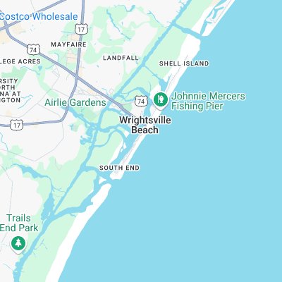 Wrightsville Beach surf map