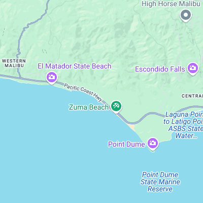 Zuma Beach surf map